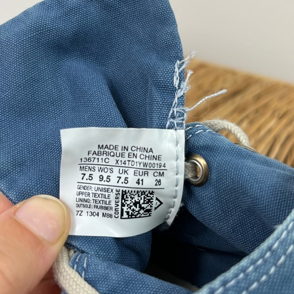 Converse Chuck Taylor Washed High Top Sneakers Sz 9.5 - Picture 10 of 11